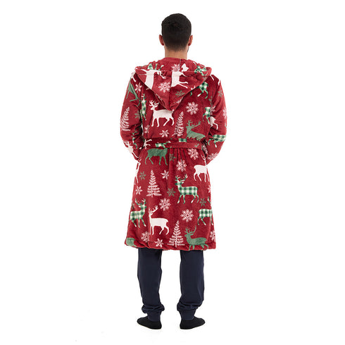 Snuggs Blanket Robe Red Deer Christmas